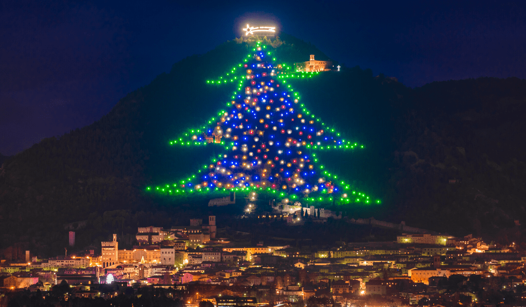 best christmas markets italy gubbio umbria largest christmas tree in the world