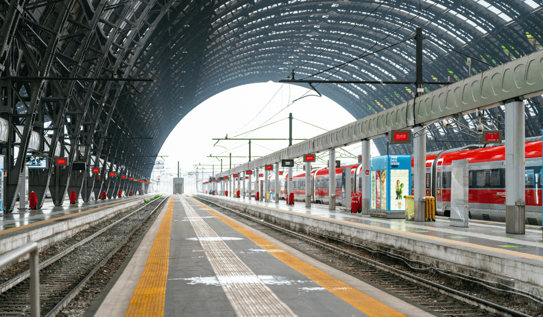 photo of the railway of milano centrale