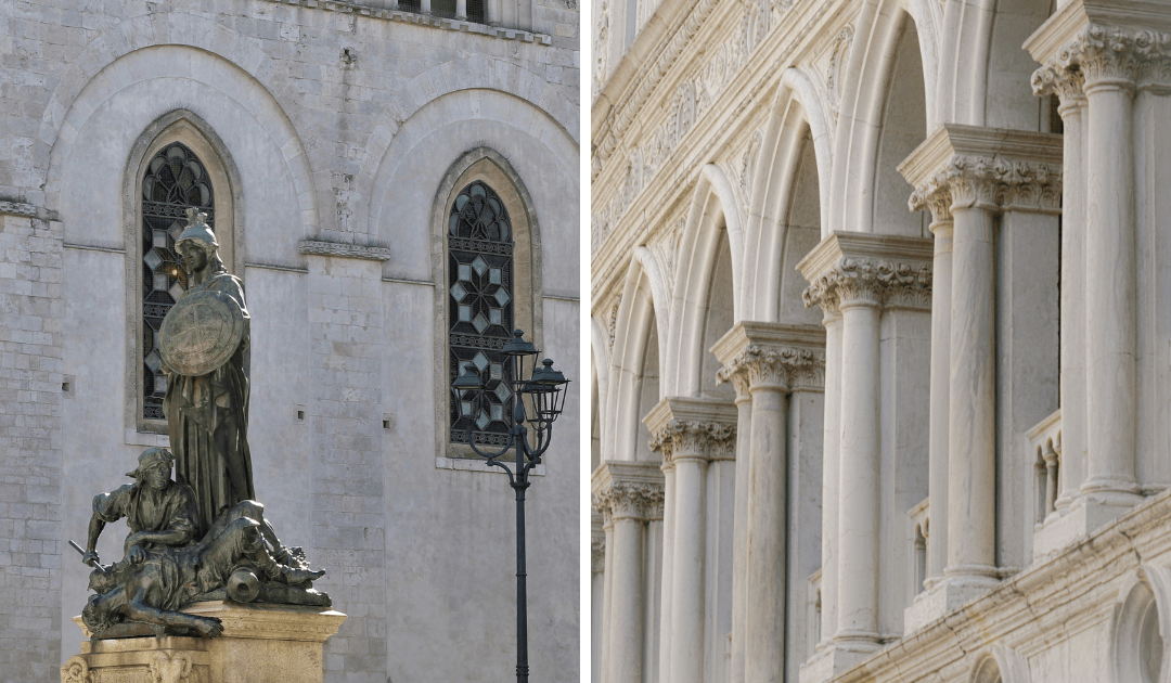 Statues outside an art galleries in Italy | The Italian On Tour