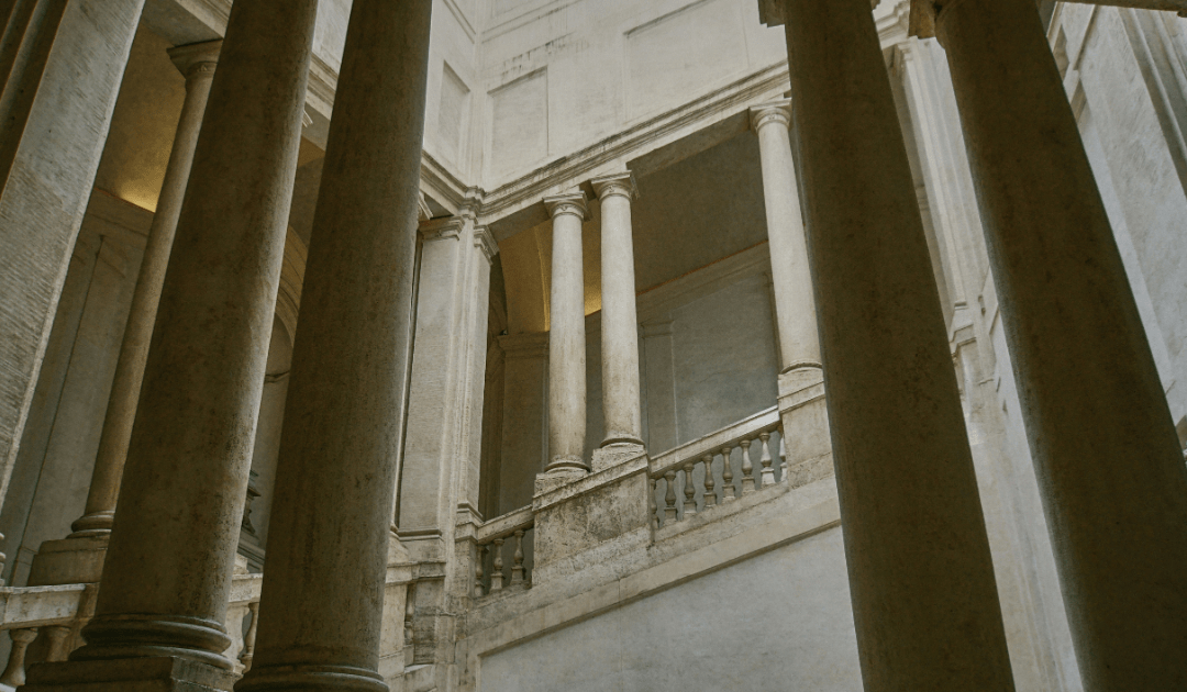 Stairway in an art gallery in Italy | The Italian On Tour