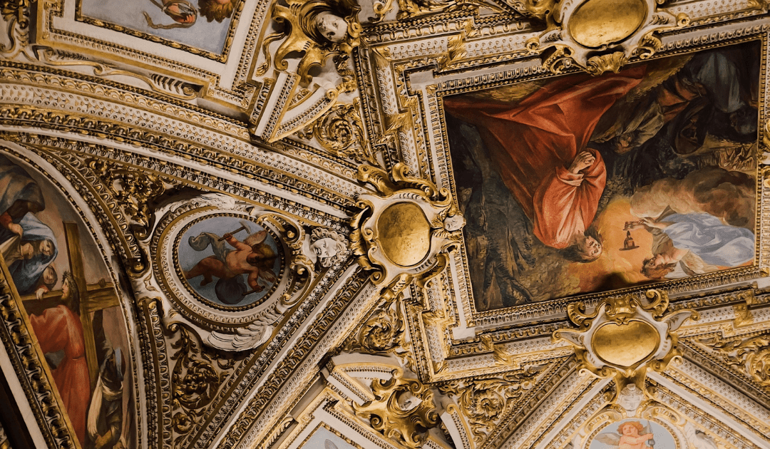 Ceiling in an art gallery in Italy | The Italian On Tour