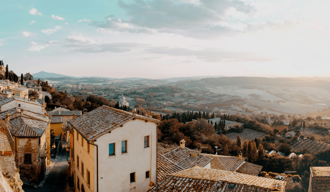 View over a city in Umbria