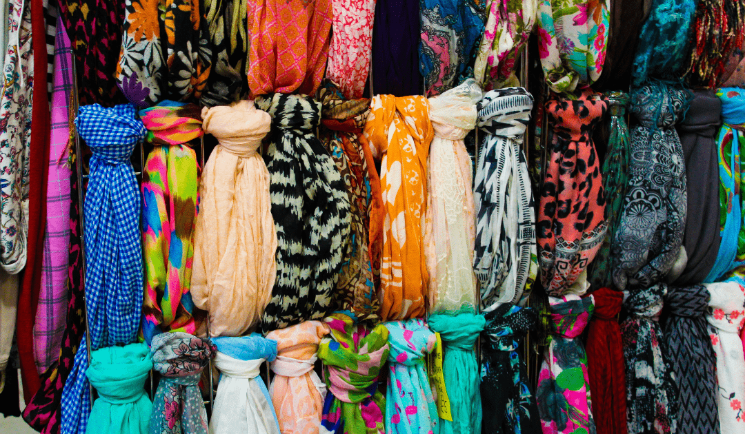 Assorted colorful scarves | The Italian On Tour